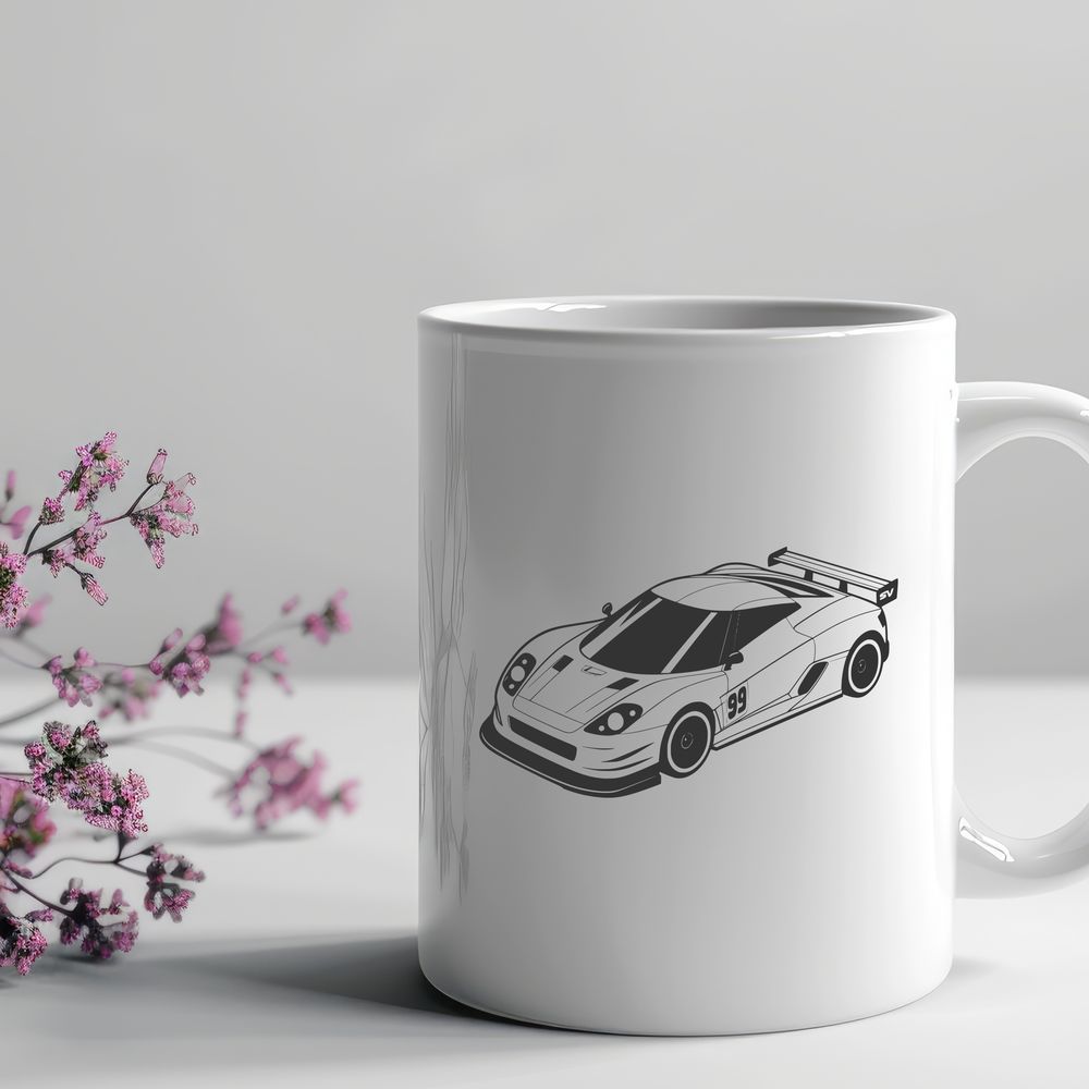Free SVG Clip Art Car SVG vector illustration of a high-speed racing car.