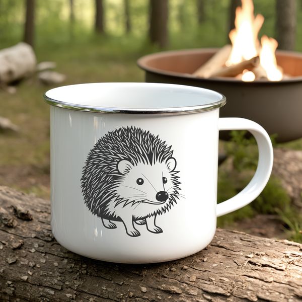 Hedgehog Clip Art SVG File High-quality graphic of a hedgehog for digital design projects.