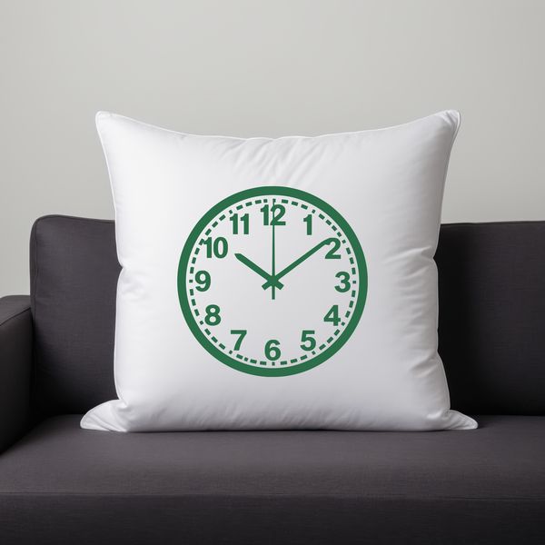 A digital clock with modern design elements.