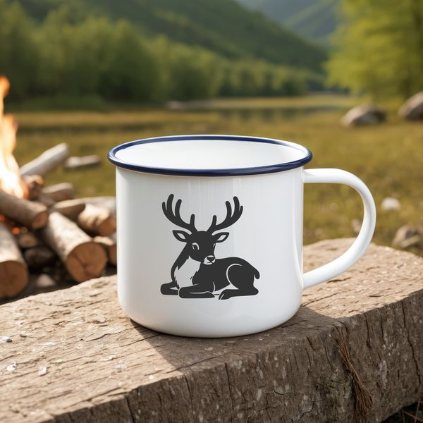 Vector illustration of a reindeer in a Christmas theme, suitable for commercial or personal use.