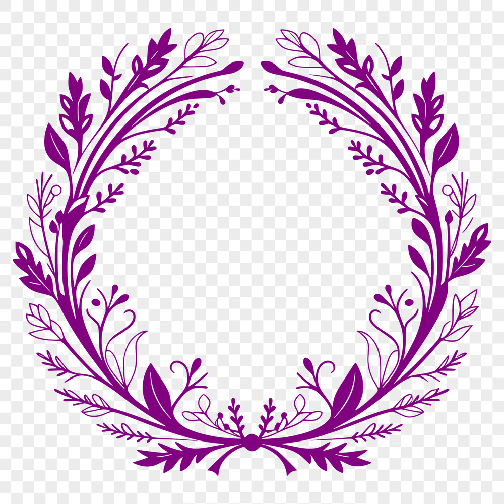 Beautiful SVG Wreath Pattern for Digital Cutting Machines A floral SVG design featuring a decorative wreath pattern suitable for digital cutting machines.