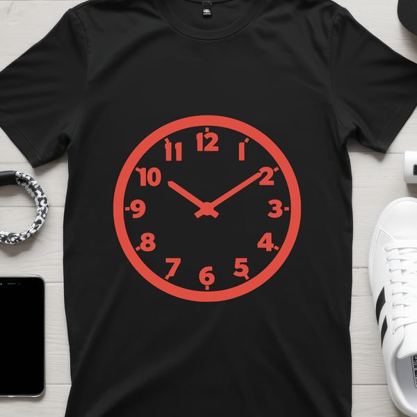 Vector clock illustration for commercial use with clean lines and simple design.