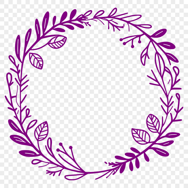A floral wreath design created as an SVG vector image suitable for cutting machines and digital use.