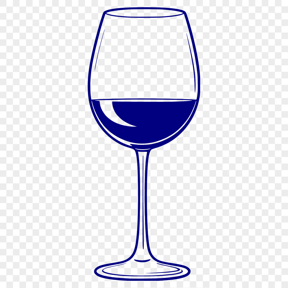 Filled Wine Cup Vector Art An illustration of a wine glass with a filled cup.