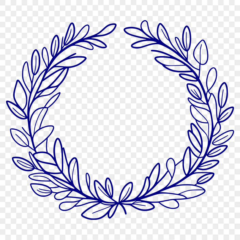 A floral SVG design featuring a decorative wreath made up of intricate patterns.