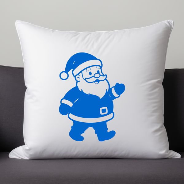 A digital illustration of Santa Claus in a festive winter scene.