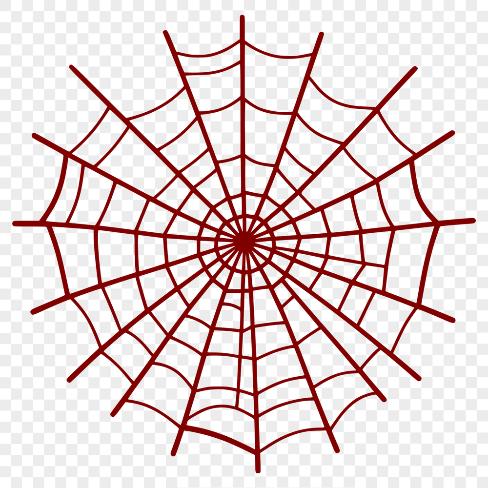 A detailed illustration of a spider web made up of intricate threads.