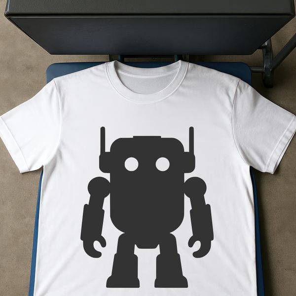 A stylized robot illustration suitable for digital cutting machines like Cricut.