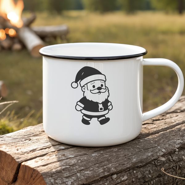 An SVG vector design featuring a stylized Santa Claus silhouette.