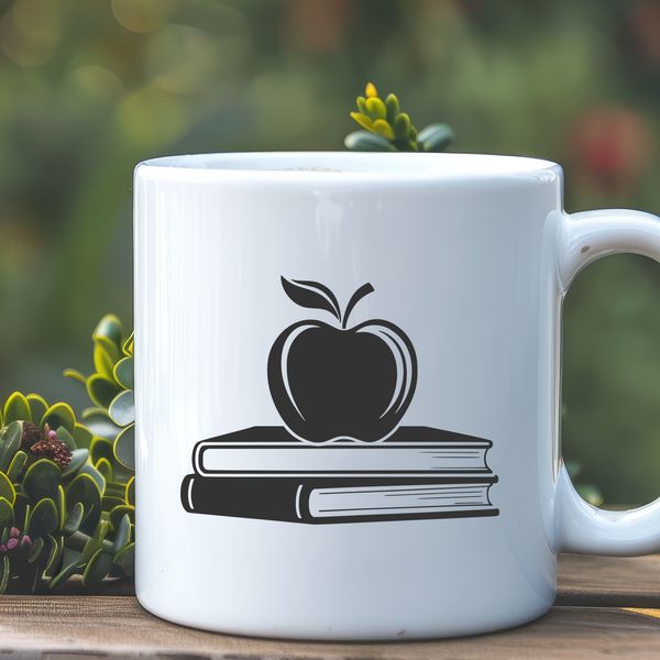 Digital Apple Book Illustration Illustrated educational resource featuring a digital apple book design.