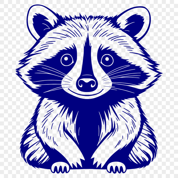 Free Beautiful Clip Art Raccoon Download A detailed illustration of a raccoon, created as a vector graphic in SVG format.