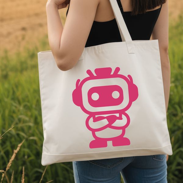 Robot silhouette designed for commercial use as SVG vector art file.