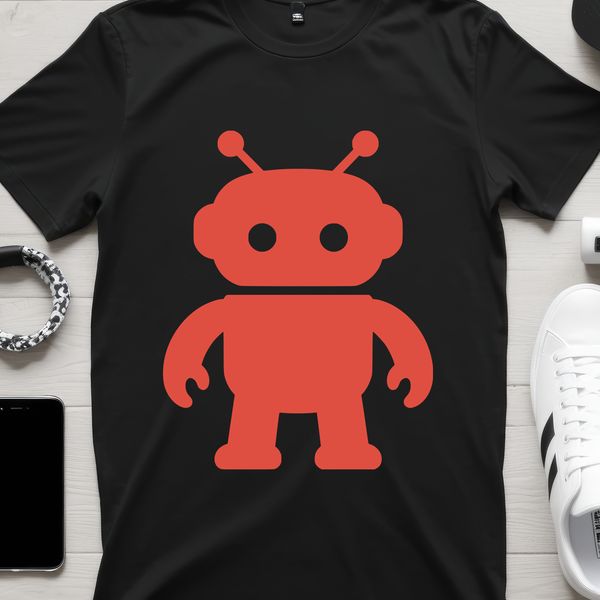 A futuristic robot in sci-fi style, designed as a vector graphic for commercial use.