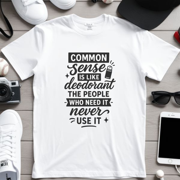 A humorous quote about life with a bold, modern font.