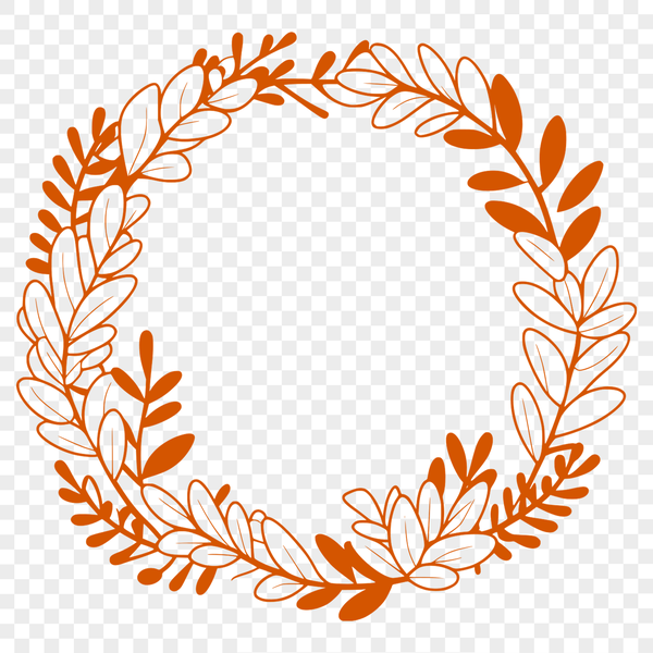 Vector floral wreath design for crafting and DIY projects, suitable for Cricut or cutting machine use.