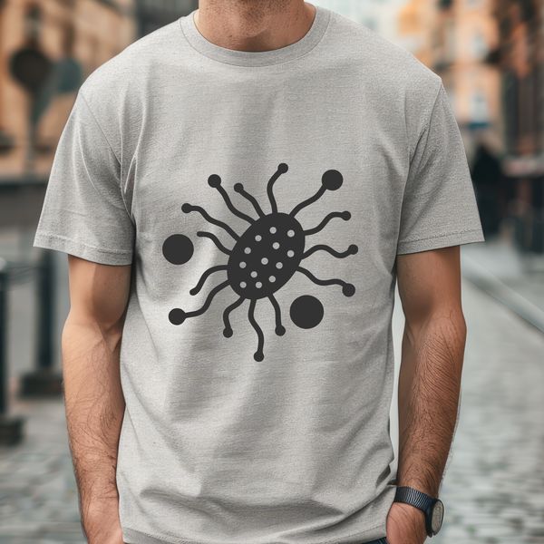 Illustrative representation of a single cell Bacteria in a microscopic format