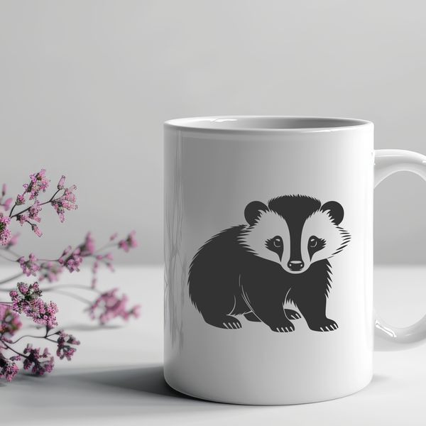 A vector illustration of a badger, a wild animal, suitable for digital design projects.