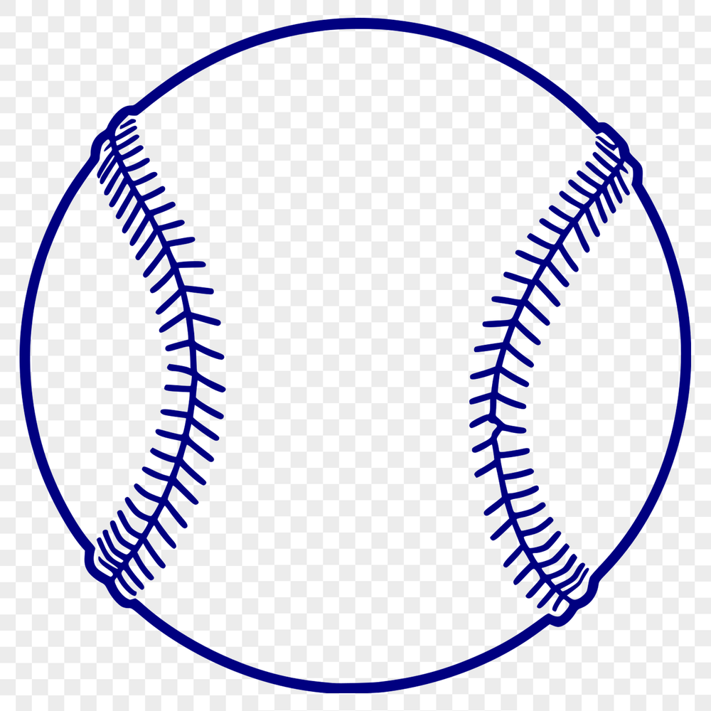 A detailed illustration of a baseball with textured seams and stitches.