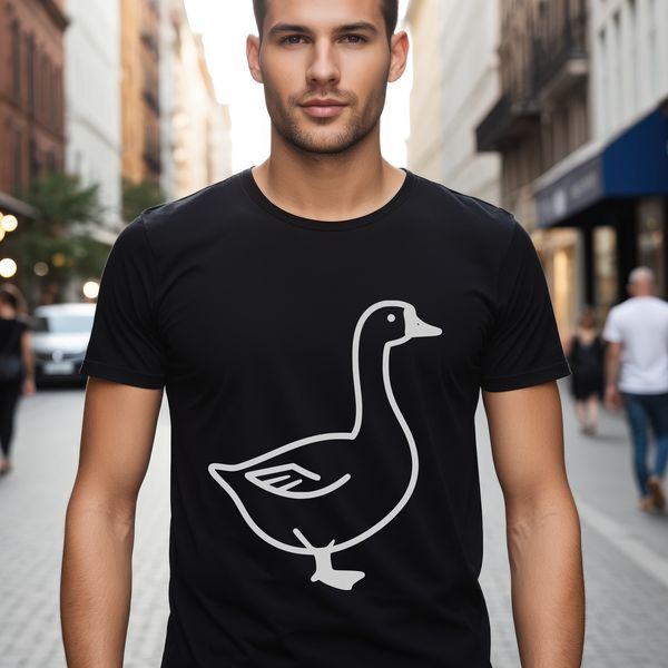 A simple illustration of a goose in vector format, suitable for cutting machines like Cricut or laser cutting tools.