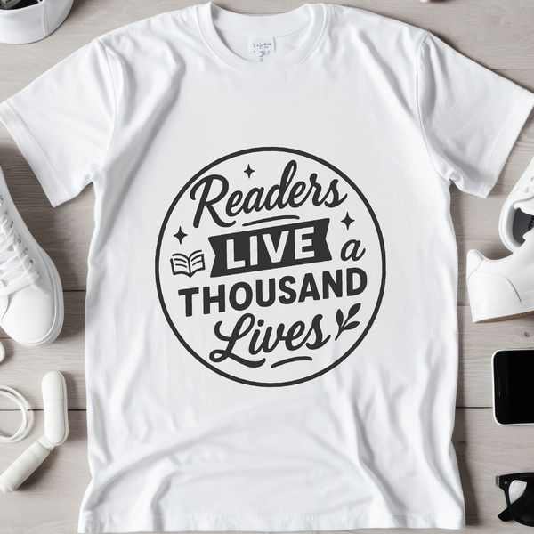 An illustration of a person reading from a book with inspirational quotes and typography.