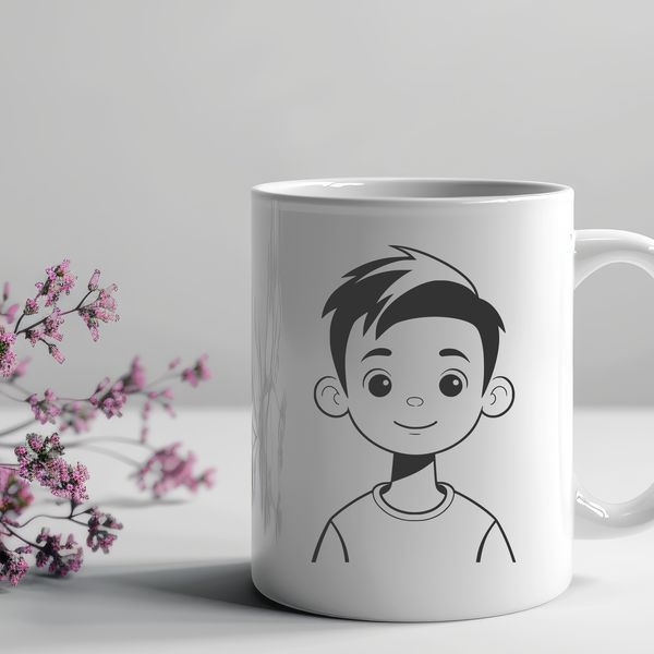 Simple Vector Boy Illustration Illustration of a young child in simple vector style.