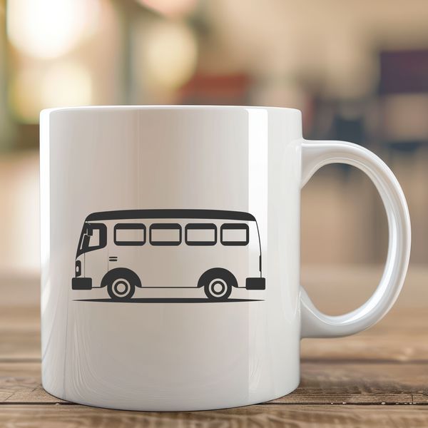 Colorful City Commuter A high-resolution illustration of a bus in a vector format.