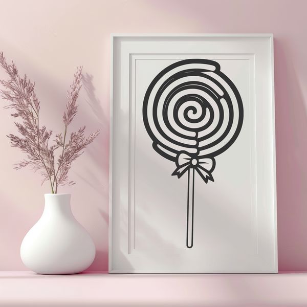Lollipop Graphic Clip Art A colorful illustration of a lollipop, suitable for vector designs.