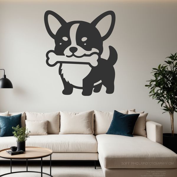 A small-sized dog breed illustration in vector format.