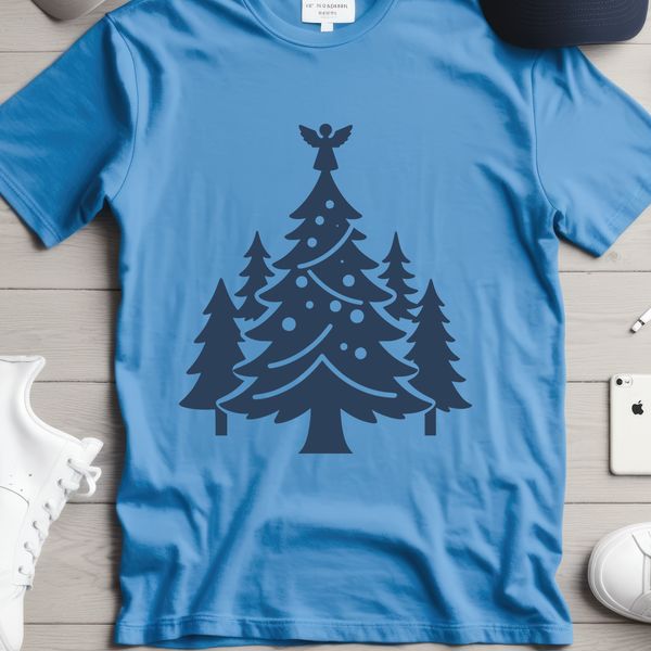 A minimalist vector illustration of a Christmas tree, suitable for commercial or personal use in various design applications.