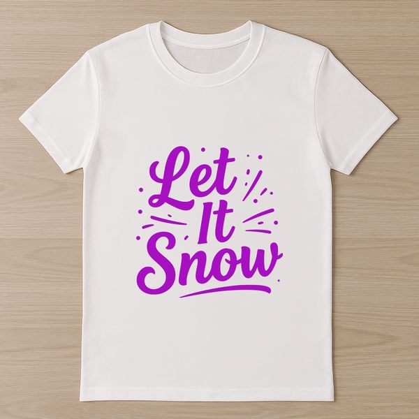 A festive holiday quote about letting it snow, perfect for decorative purposes.
