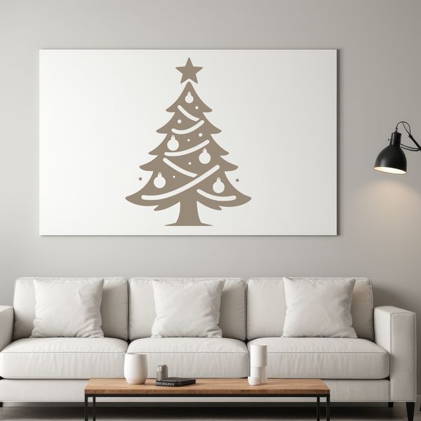 A traditional Christmas tree illustration for various designs.
