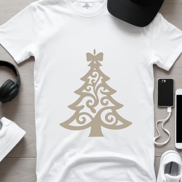An SVG graphic representation of a festive holiday Christmas tree design.