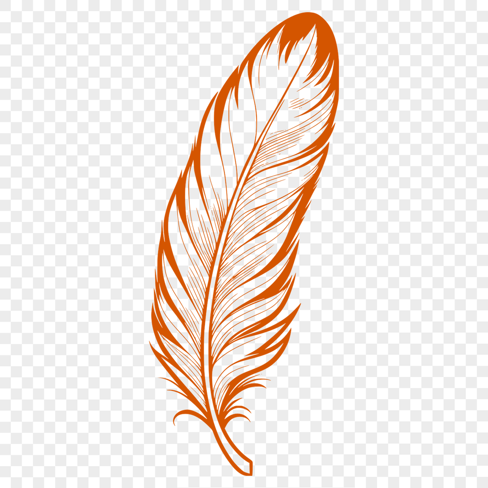 Single Feather SVG Vector Art High-quality digital vector art of a single feather.
