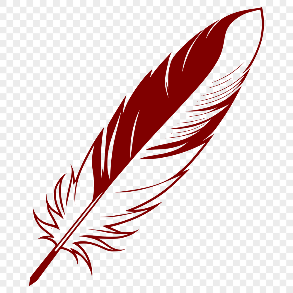 White Feather Vector Graphic A single white feather designed as a vector graphic with clean lines and simple shape.