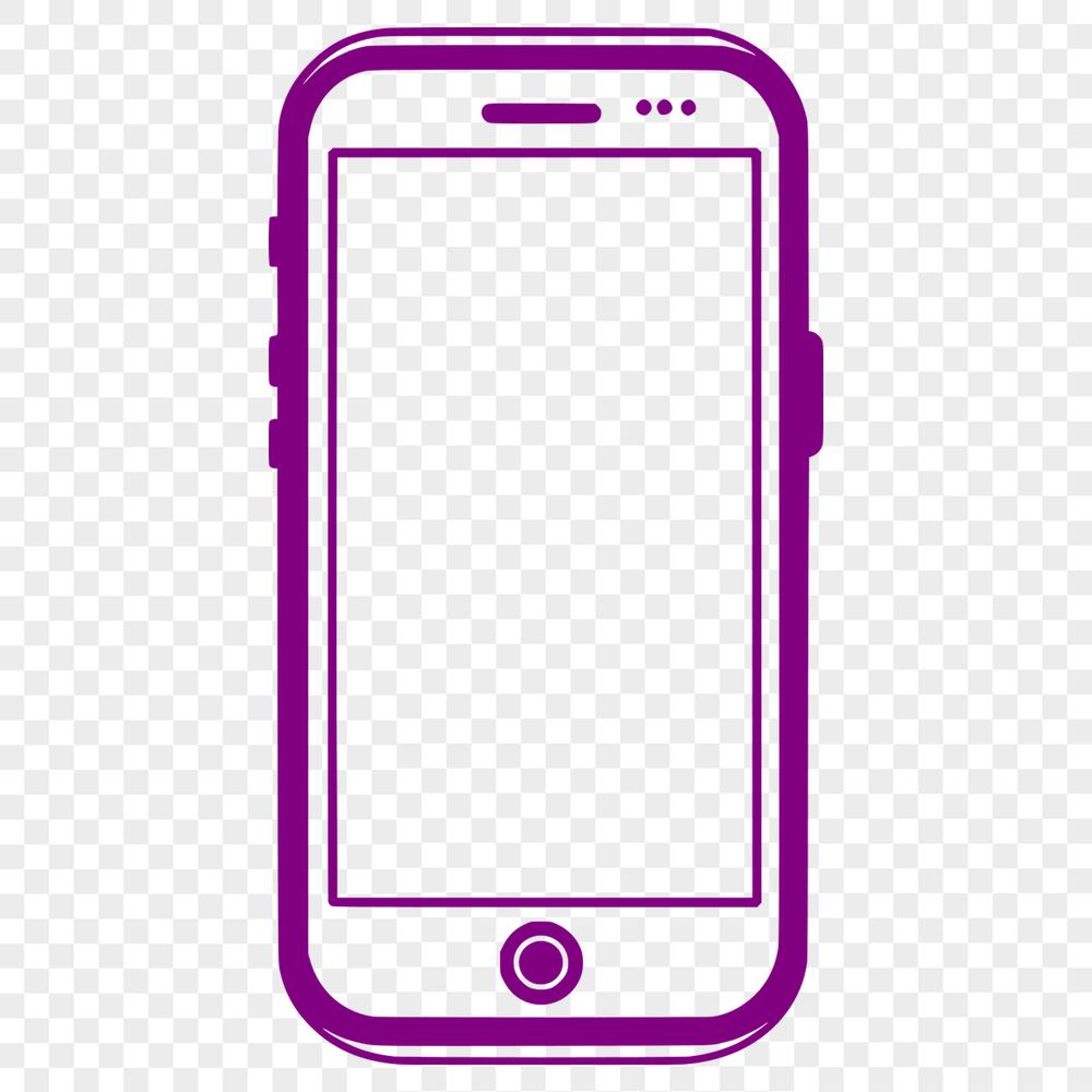 A detailed illustration of a modern smartphone with sleek design.