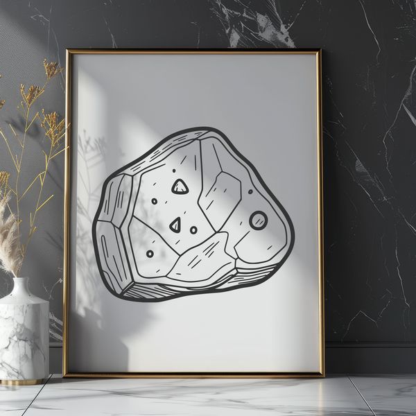 Rock Illustration Vector Graphics A high-quality digital illustration of a rock in vector format.