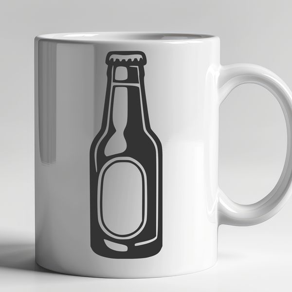 Stylized Beer Label Art A stylized illustration of a beer bottle with a label.
