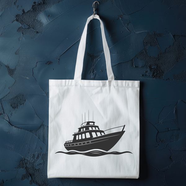 A Beautifully Designed Boat Illustration A detailed illustration of a boat with clean lines and precise shapes.