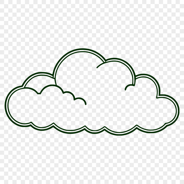 Clear Blue Sky with White Cumulus Clouds A stylized illustration of a white cumulus cloud against a clear blue sky, suitable for vector graphics.