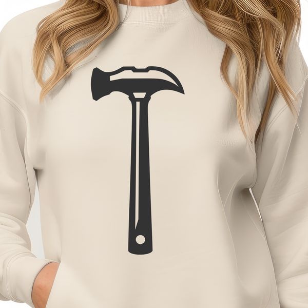 Hammer Icon Vector Graphics Design An SVG design of a hammer, suitable for cutting machine or laser engraving projects.