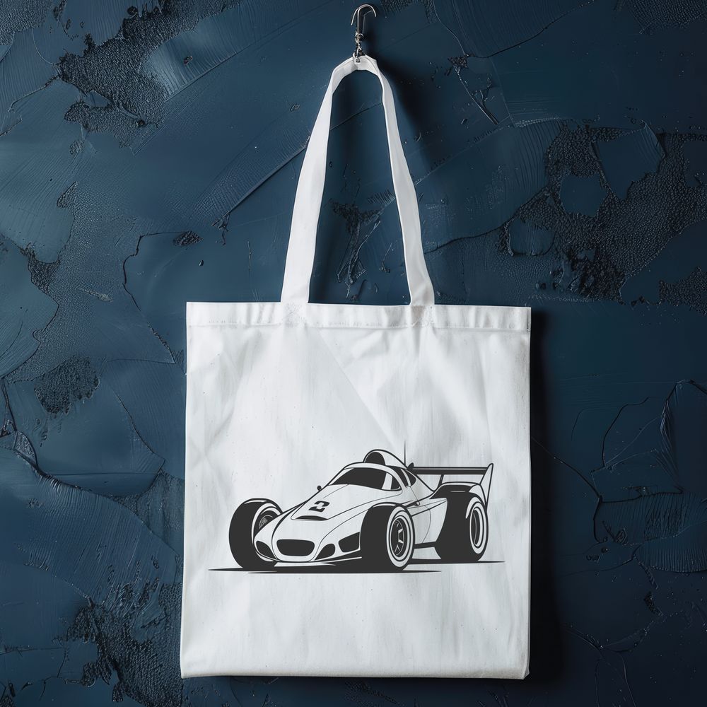 Bold Racing Car Vector A sleek racing car with bold lines and vibrant colors.