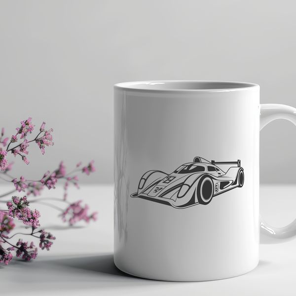High-Performance Racing Vehicle Vector Art A high-performance racing vehicle designed as vector art for digital use.