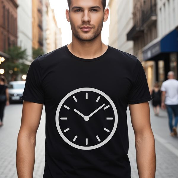 A digital clock with clean lines and simple design, suitable for vector art projects.