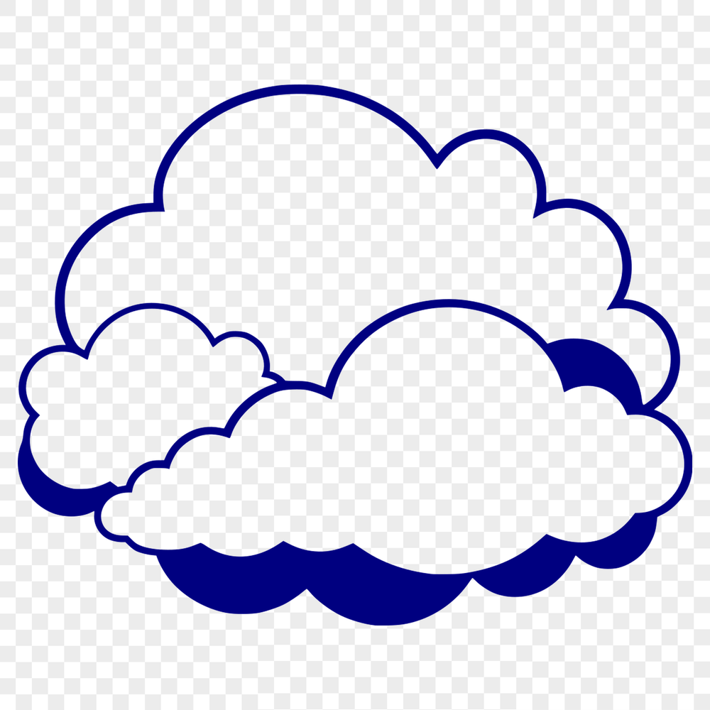Soft Cloud Vector Graphic A white, puffy cloud with soft edges and a subtle gradient, suitable for use in digital design projects.