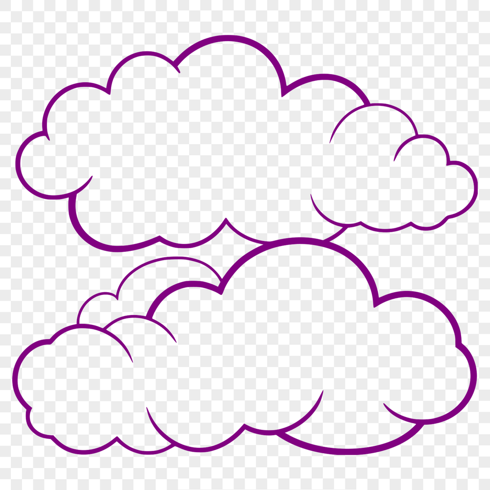 White Cloud Icon in Vector Format A simple white cloud icon in vector format, ideal for use in graphic design projects.