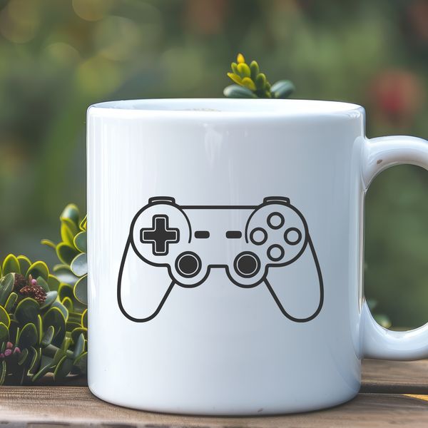 SVG Gamepad Design for Crafting Projects A close-up illustration of a video game controller with buttons and joysticks.