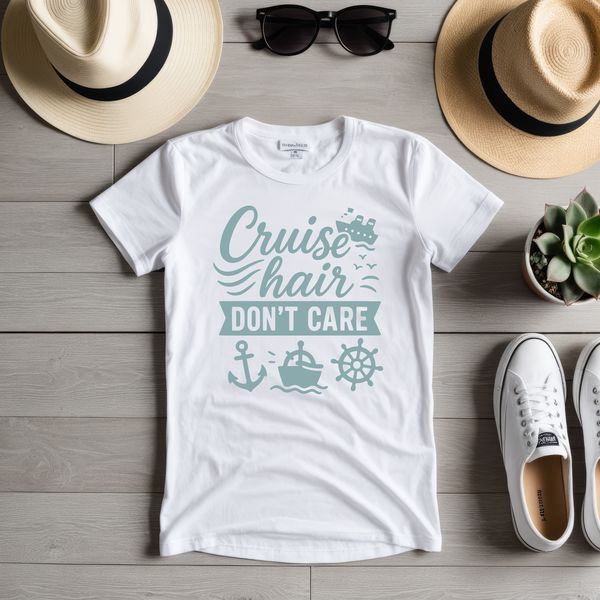 Cruise Vacation Quote Illustration A digital quote about vacationing on a cruise, featuring a simple illustration.