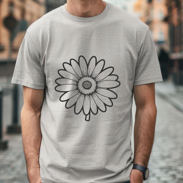 Simple Daisy Flower Graphic A simple illustration of a daisy flower made from vector shapes.