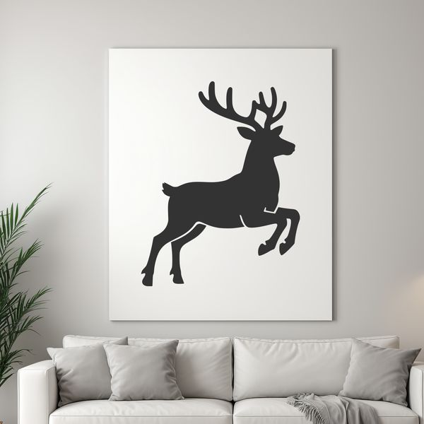 A vector illustration of a reindeer with antlers, suitable for commercial or personal use in various designs.