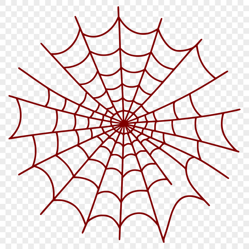 A high-resolution digital illustration of a spider web, created in SVG format.